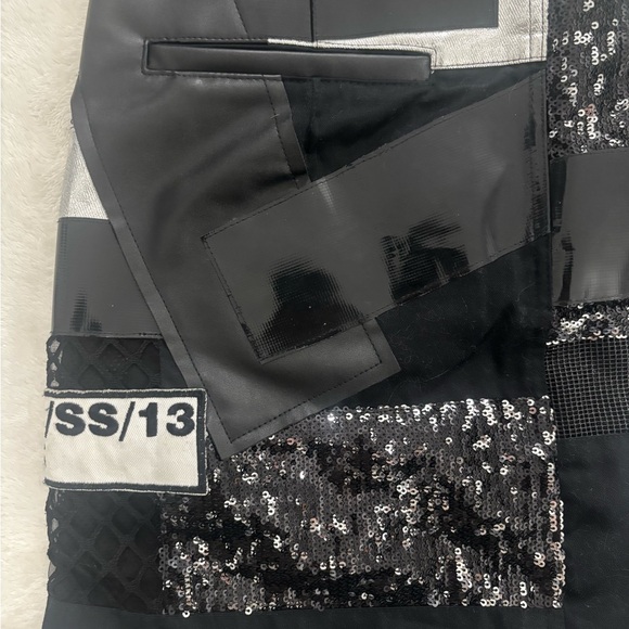 KTZ Multi-Fabric Patchwork Mini Skirt RARE Medium NWT Designer KOTON TO ZAI - Picture 10 of 13